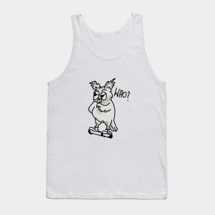 Cute thinking owl Tank Top